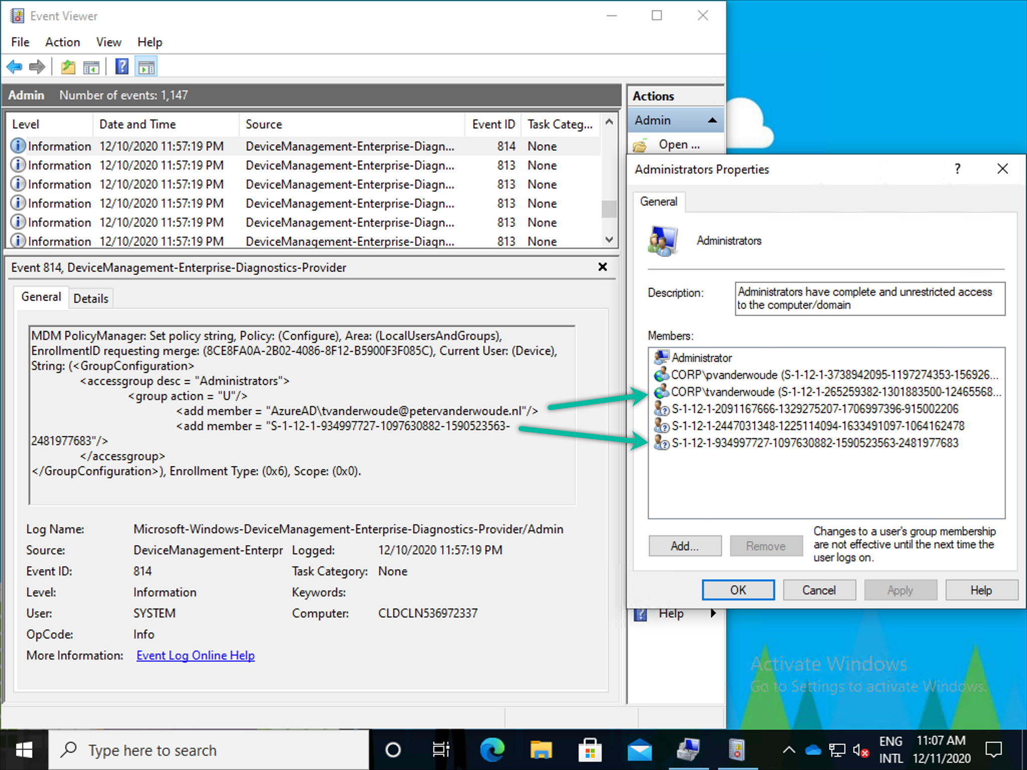 Easier managing local administrators via Windows 10 MDM on Windows 10